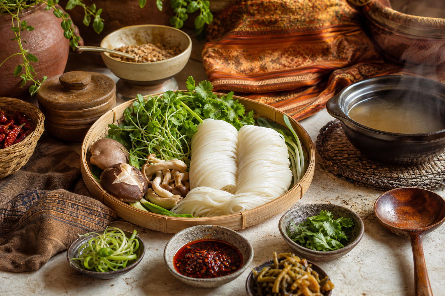Yunnan rice noodle ingredients